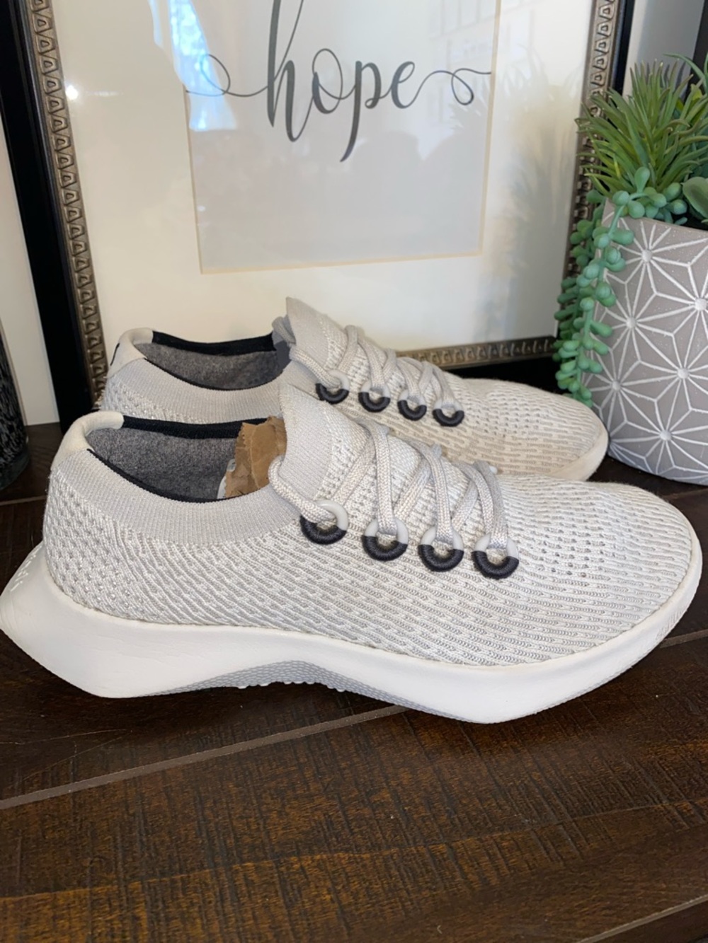 Allbirds Tree Dasher 2 Lace-Up Running Sneakers Size 9 Blizzard Classic Edition